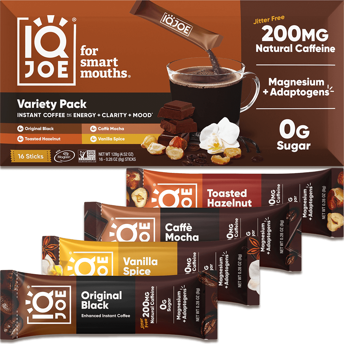 IQJOE Sampler Pack - Lion's Mane Mushroom Coffee with Magnesium.